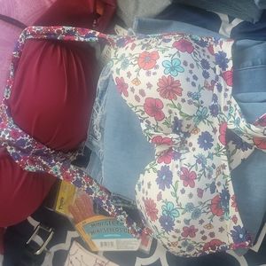 Floral bathing suit top